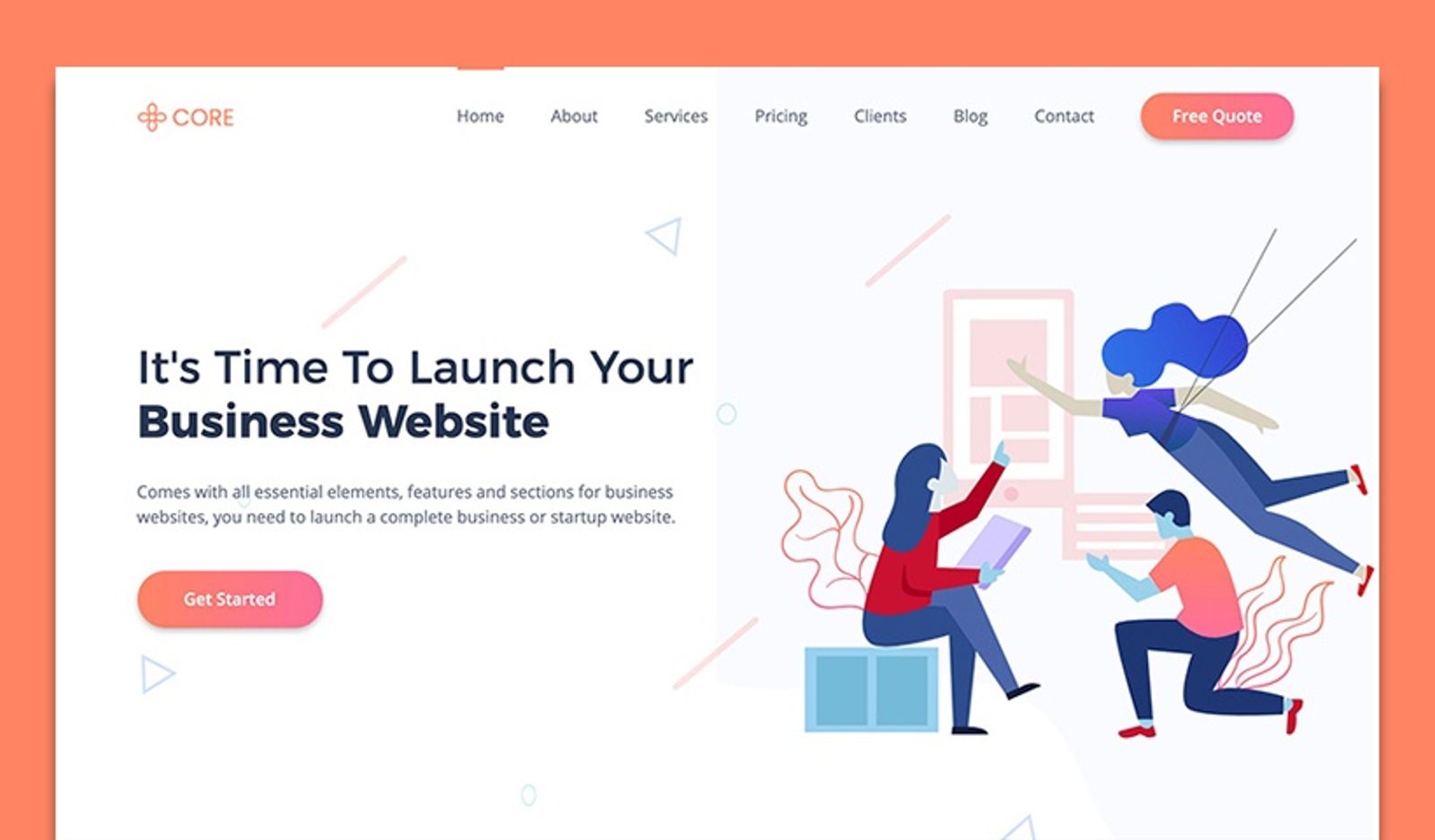 Core - Agencies Landing Page Template
