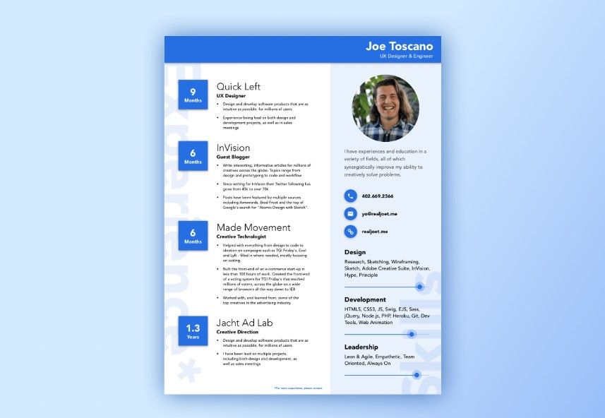 resume - material design