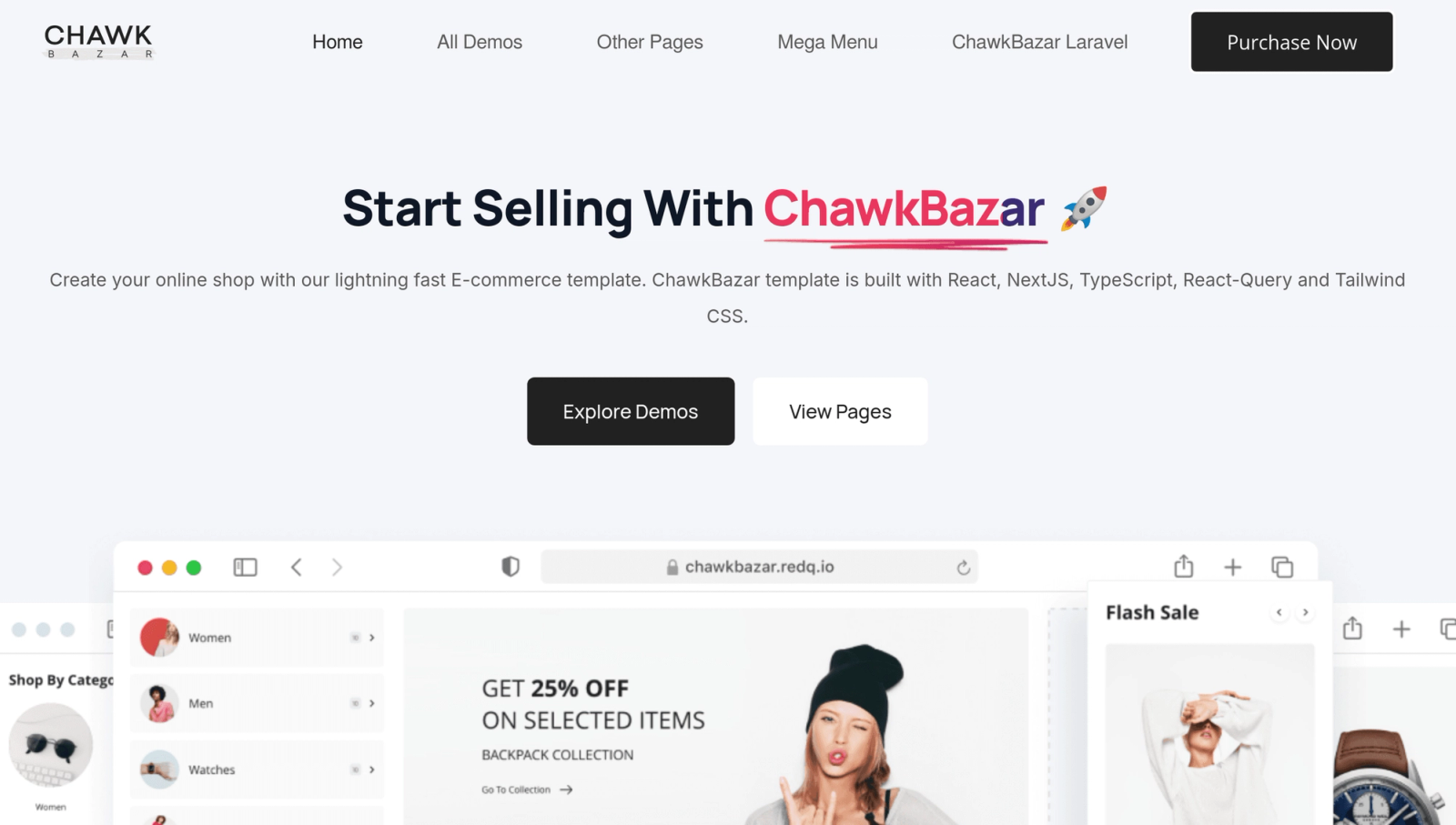 chawk-bazar - tailwind eCommerce templates