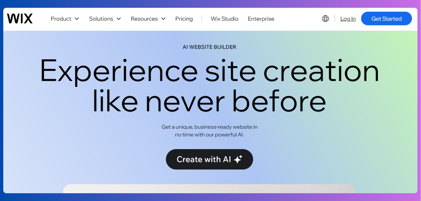 Wix ADI AI website builder