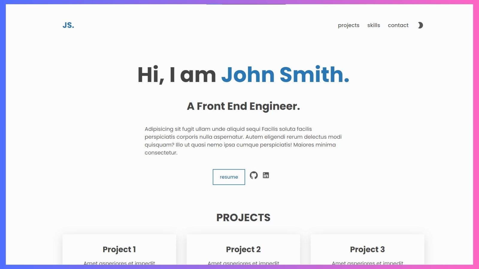 Cleanfolio - Free Personal Website Templates