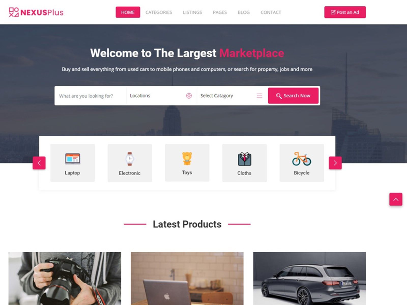 NexusPlus - free classified website templates