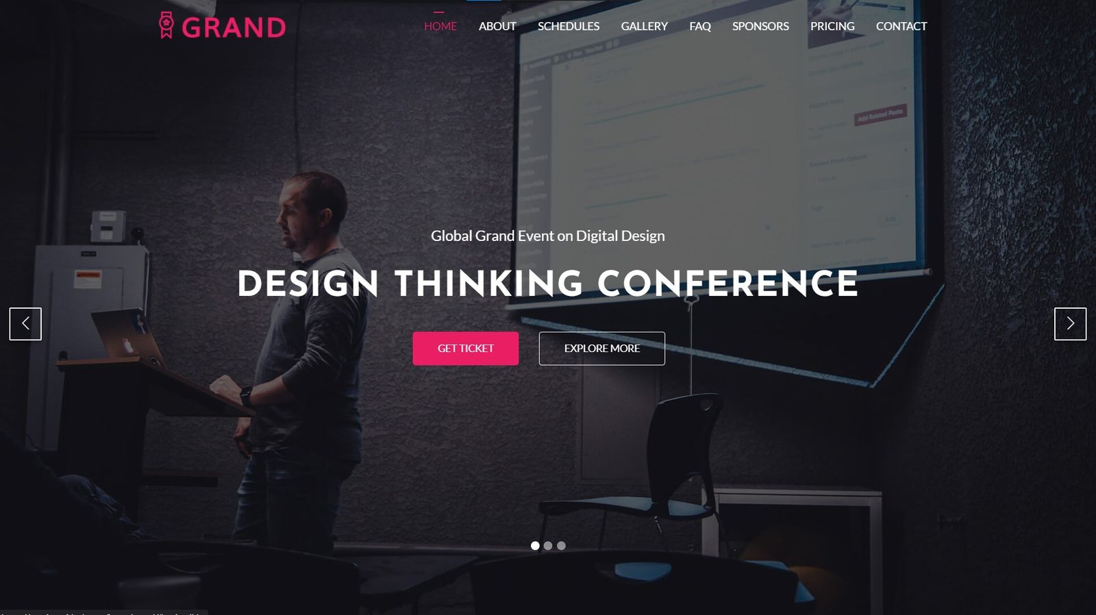 Grand – Free Event and Conference Template