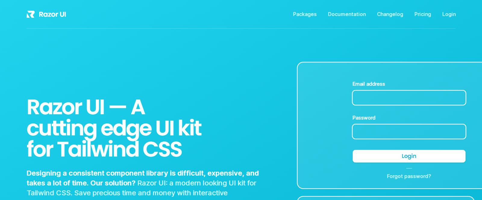 Razor UI  - Best Tailwind UI Kits & Component Libraries