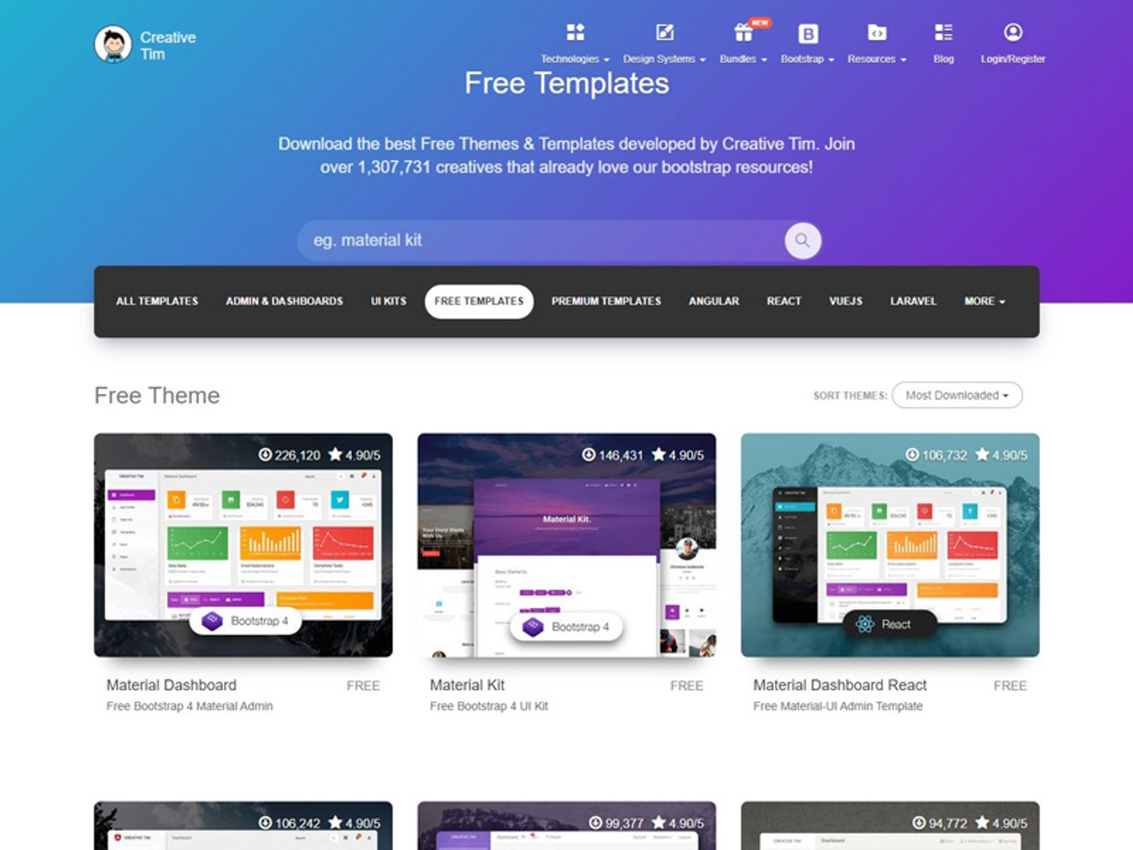 CreativeTim - Free HTML Templates