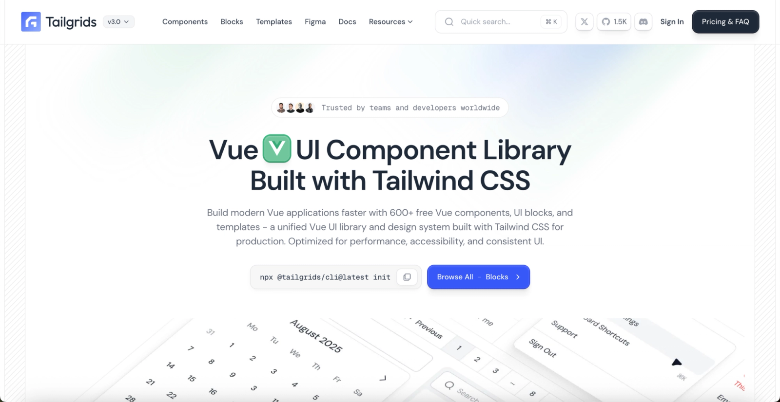 Tailgrids vue