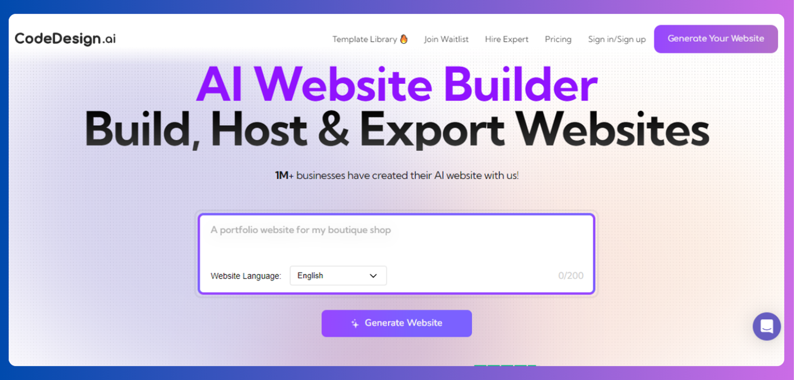 CodeDesign AI Website Builder