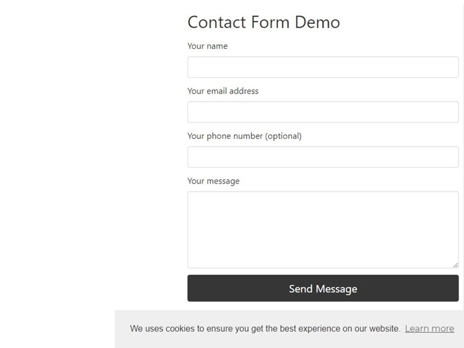 Free HTML Contact Form