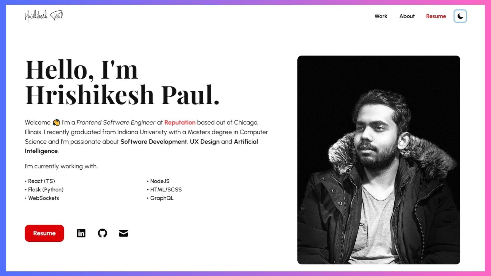 Hrishikeshpaul Portfolio Template