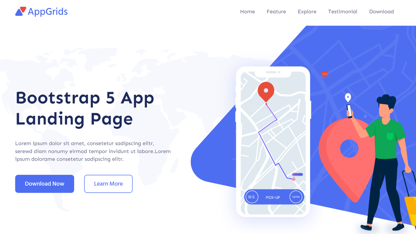 AppGrids - Bootstrap 5 App Landing Page Template