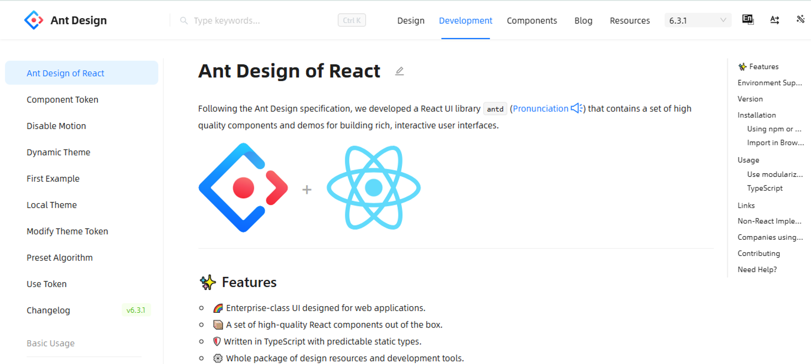 AntDesign React UI Component Library
