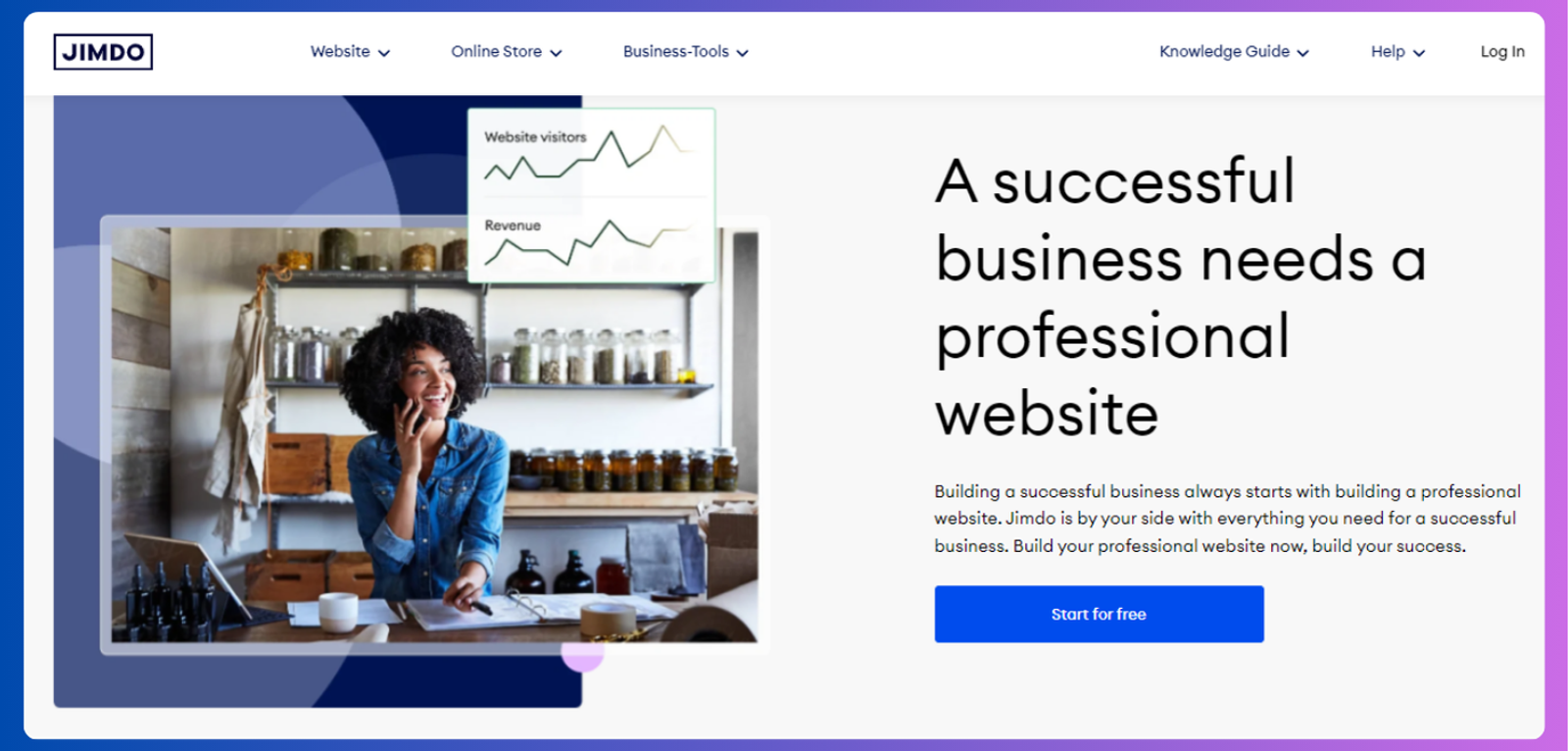 Jimdo AI website builder
