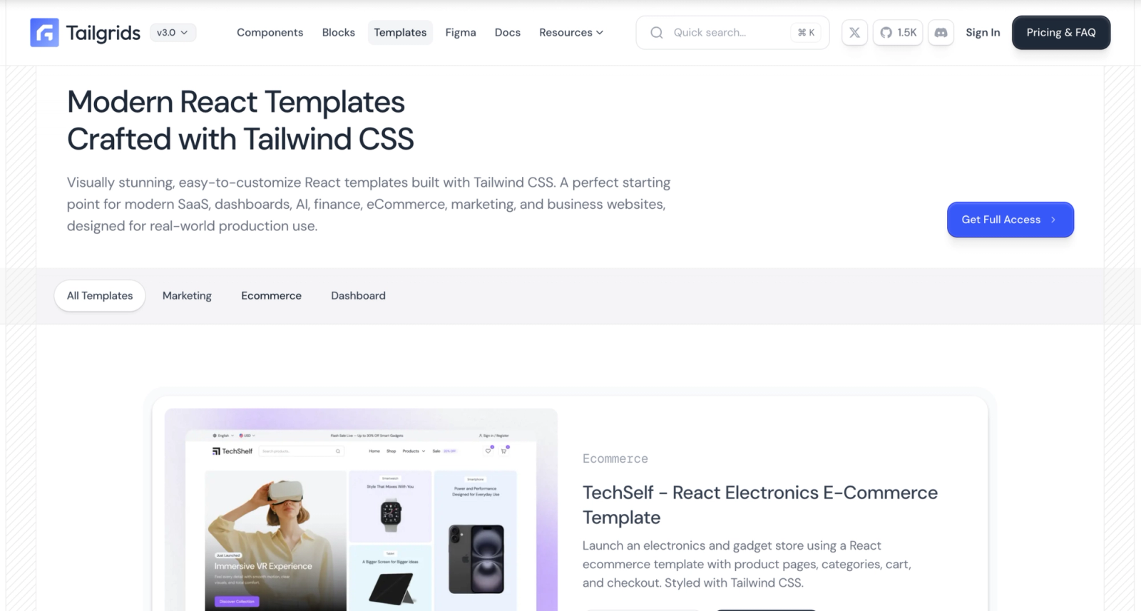 TailGrids ecommerce Templates