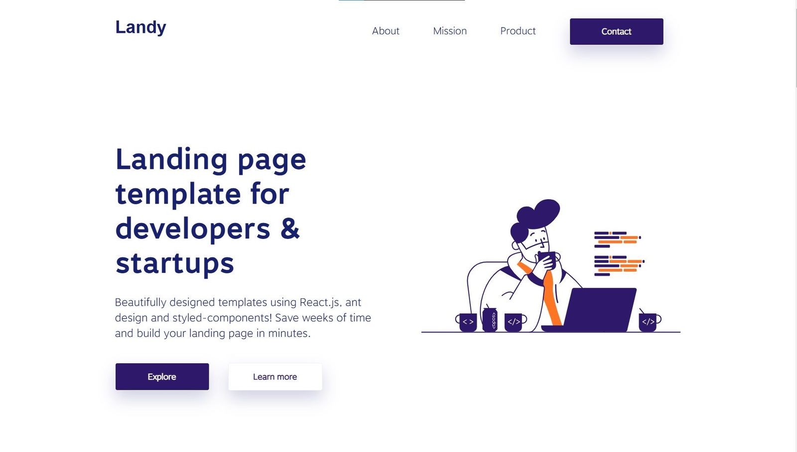 Landy - React Template