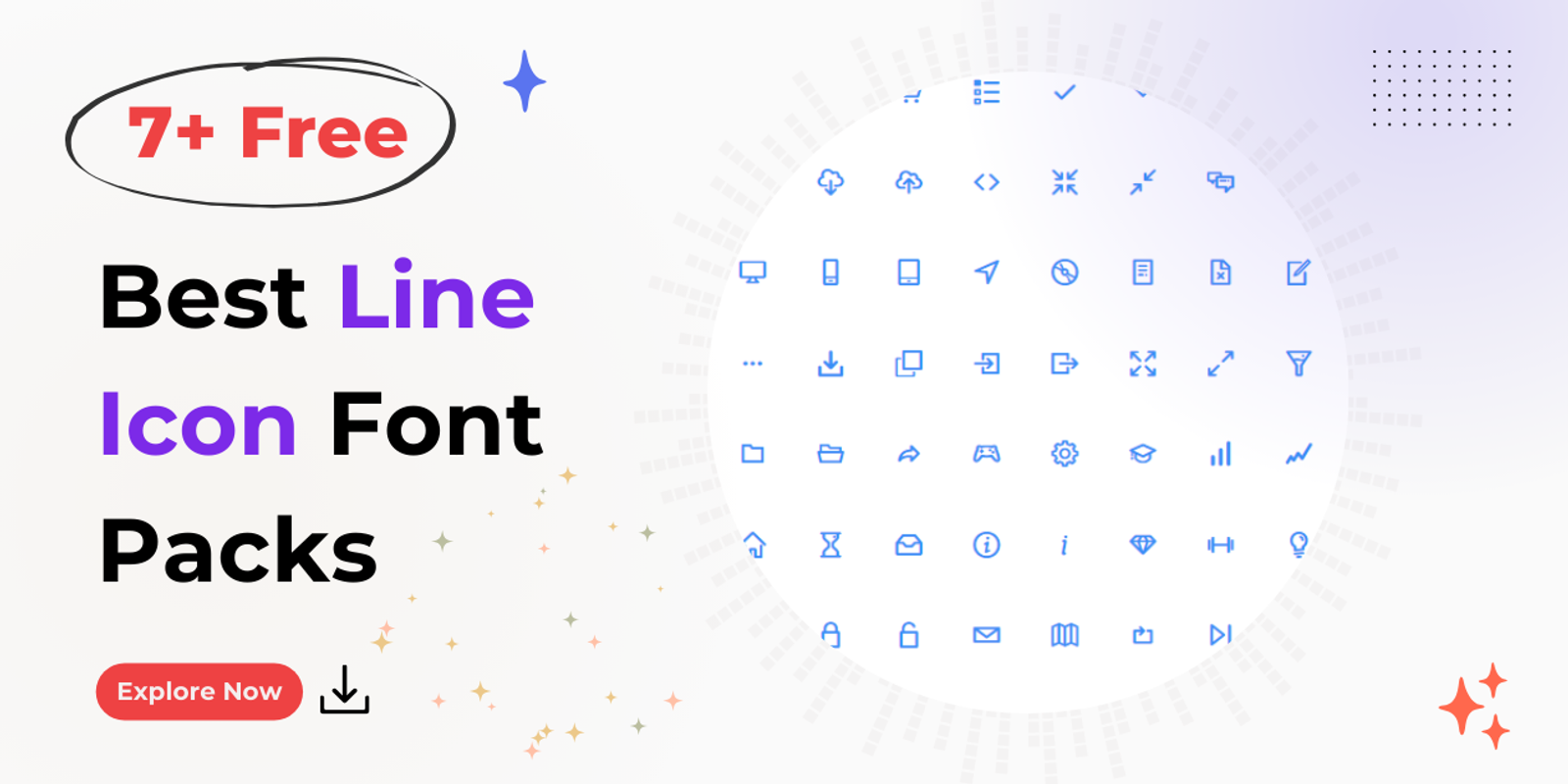 Best Free Line Icon Font Packs