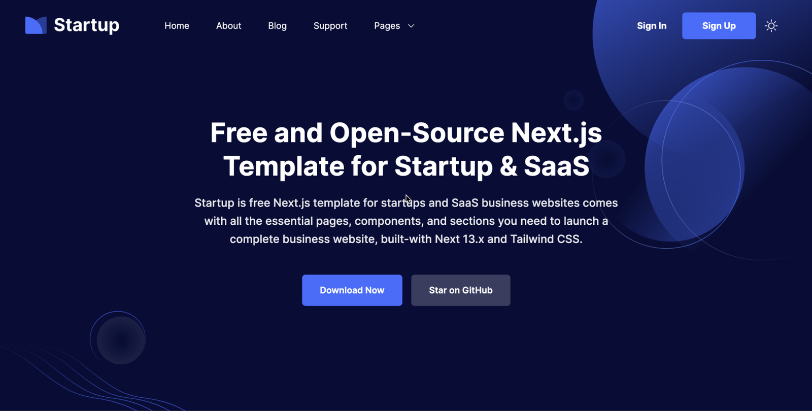 startup nextjs