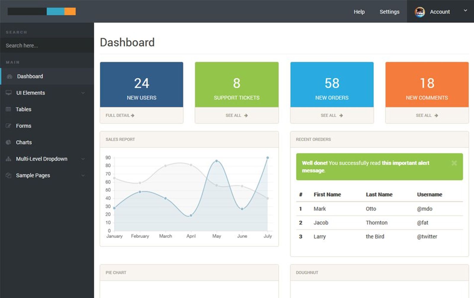 Harmony Admin - Free Bootstrap Dashboard