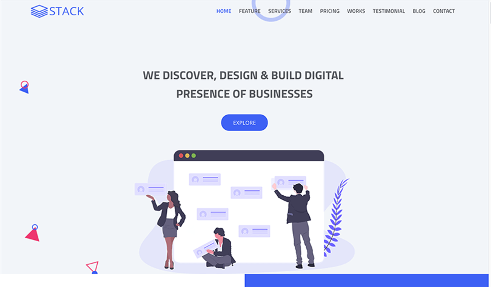 Stack - Free One Page Template