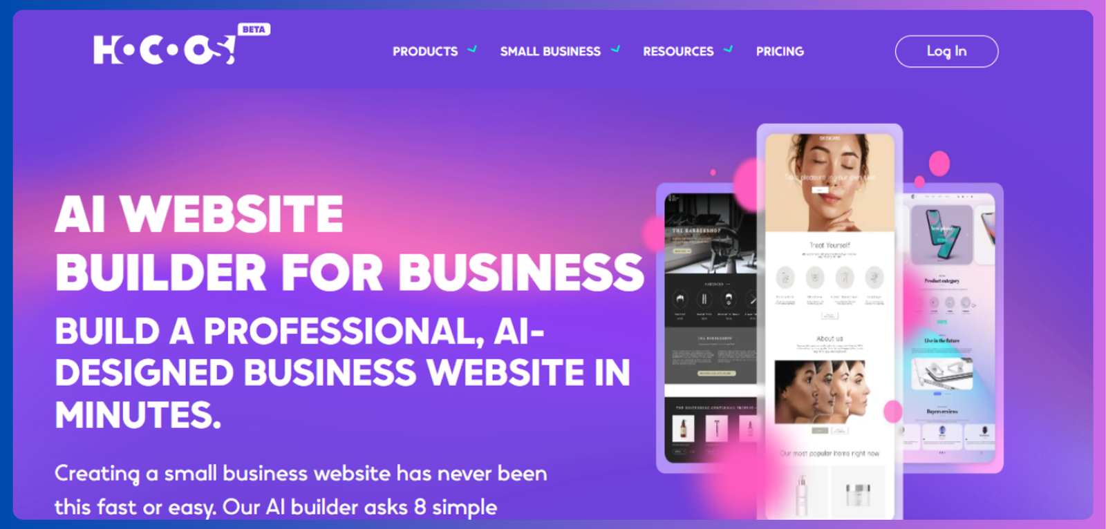 Hocoos AI website Builder