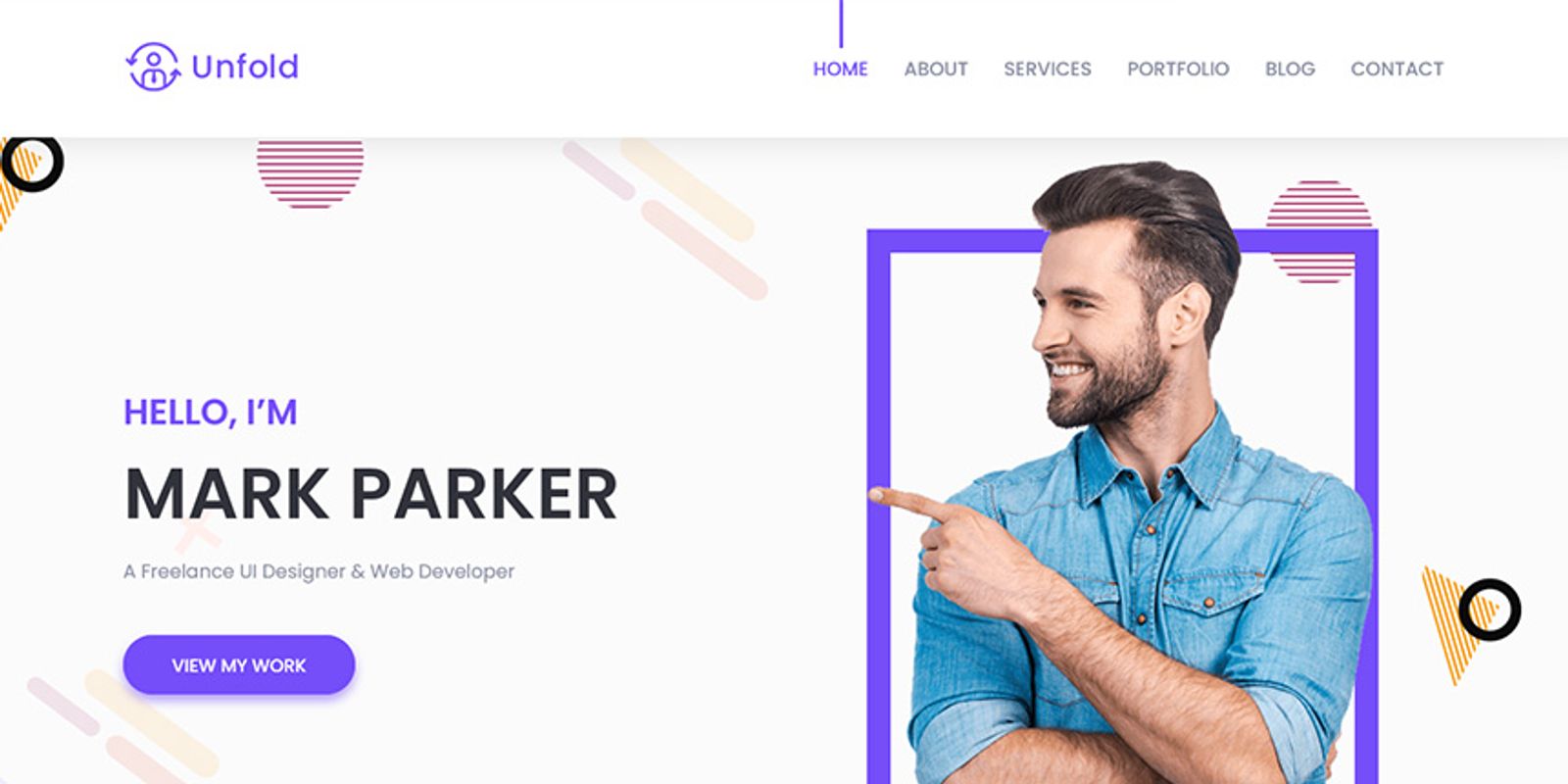 Unfold Personal Portfolio Template