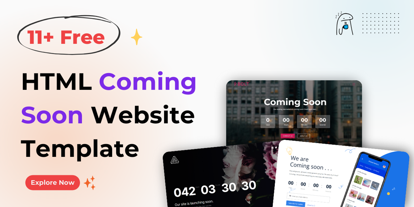 Free HTML Coming Soon Website Template