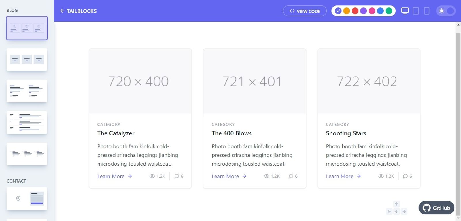 screenshot tailblocks. 1