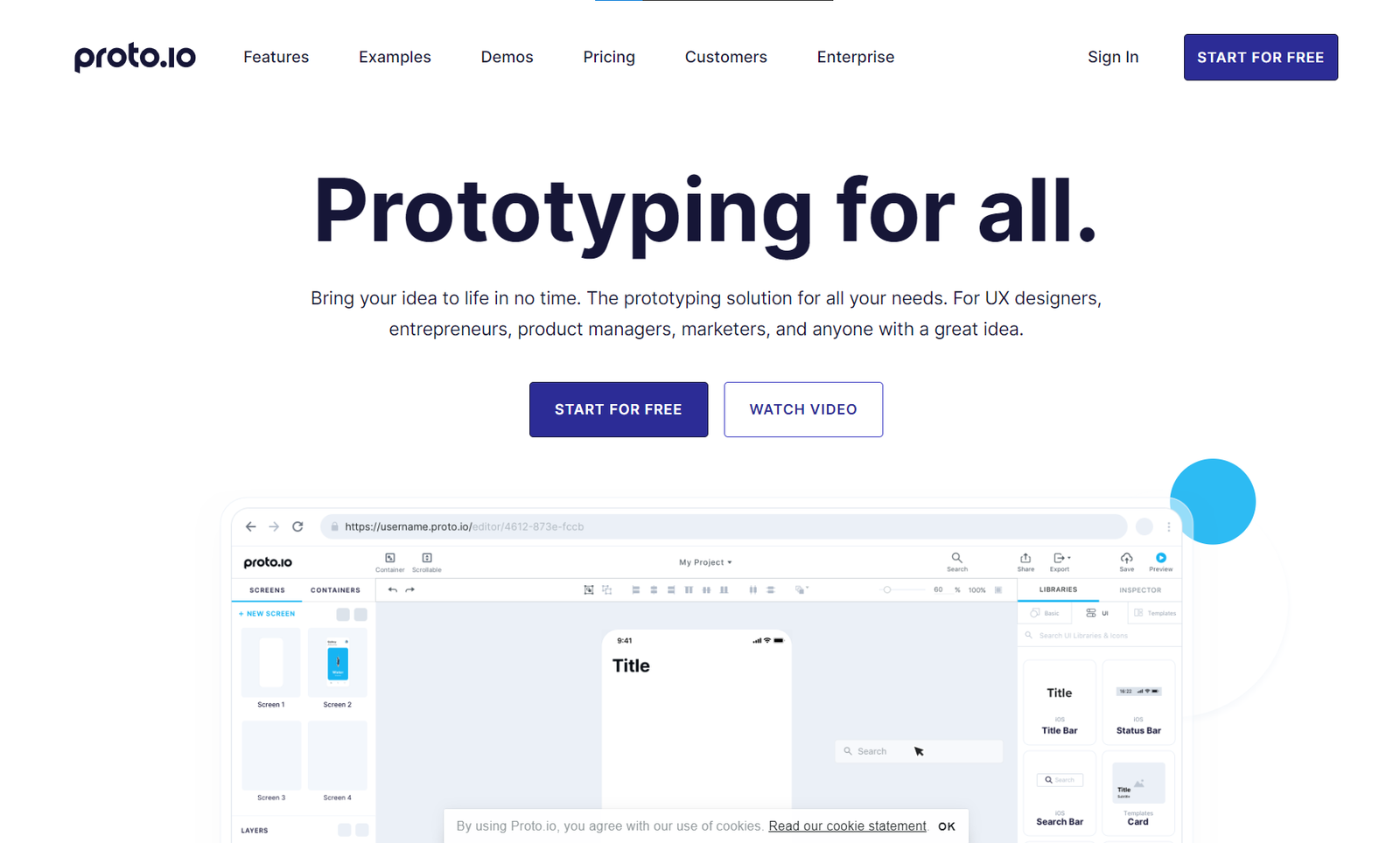 Proto.io - Free Prototyping for all.