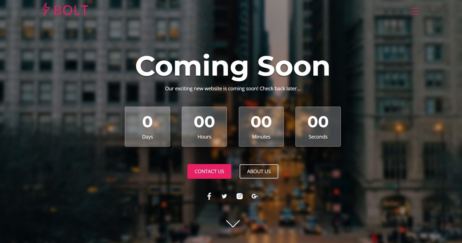 Bolt - Free Coming Soon Template