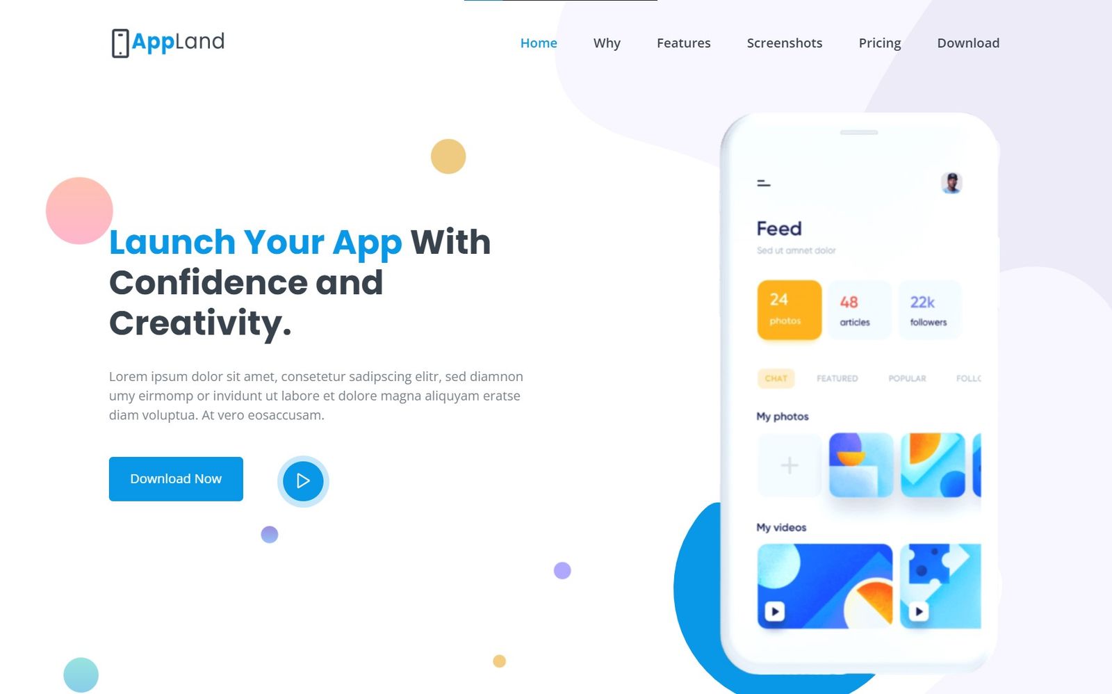 AppLand - App Landing Page Template