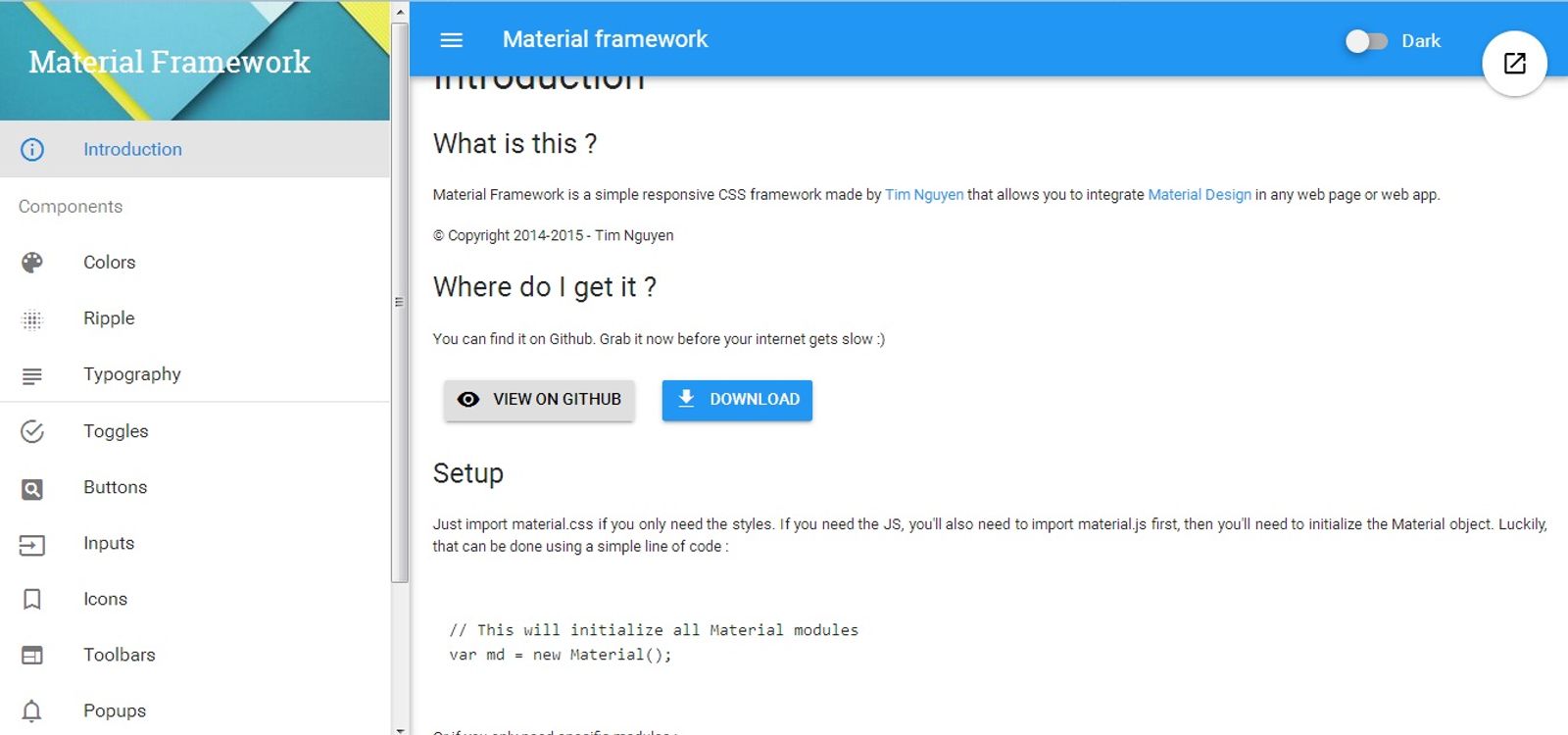 11. metarial framework