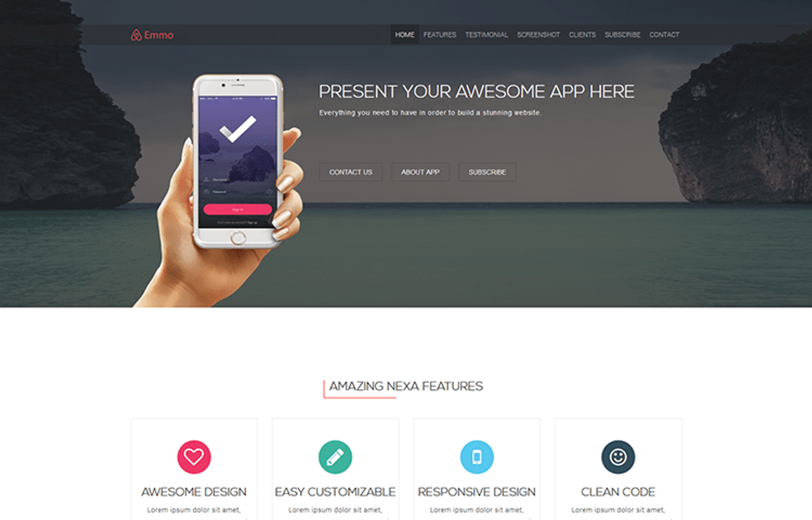 Emmo - Bootstrap Template