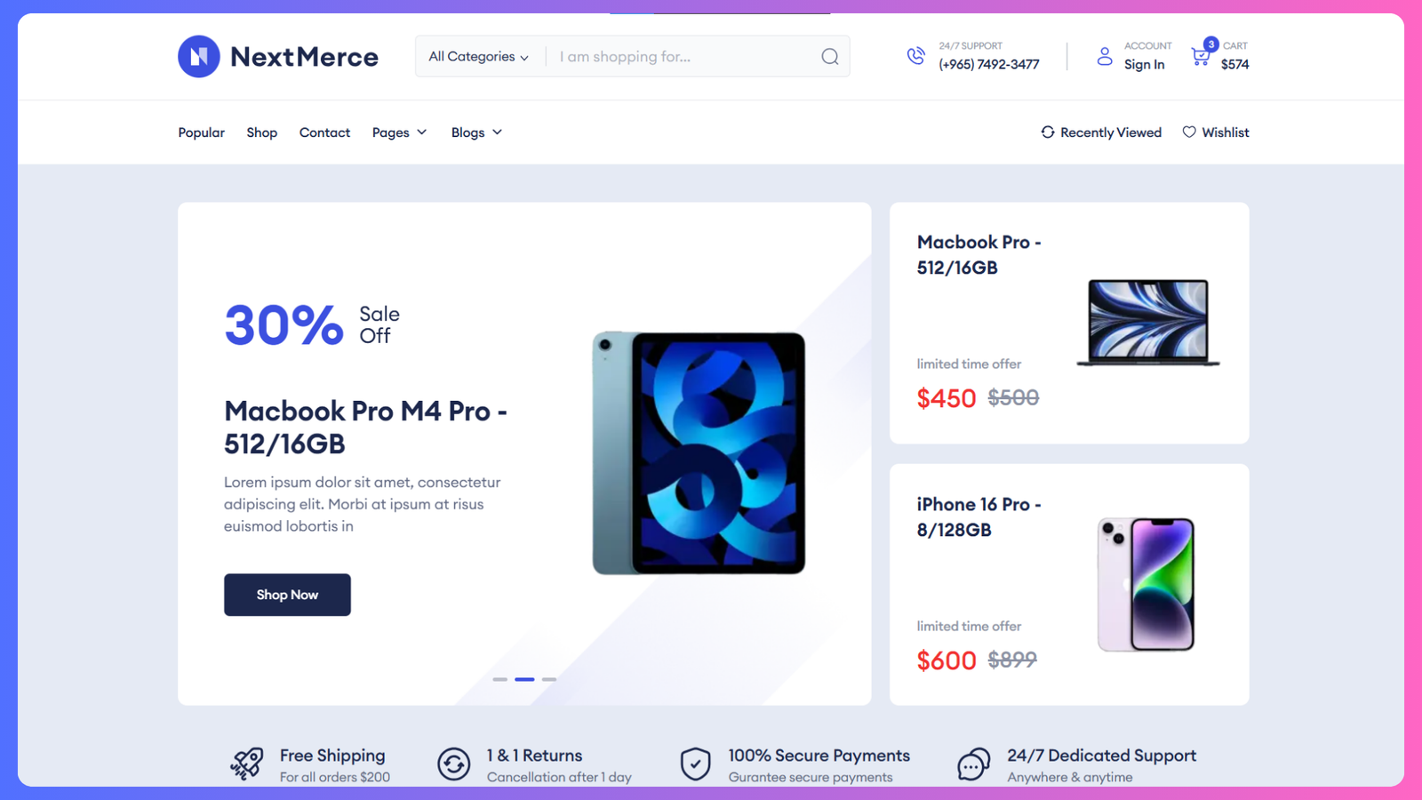 Nextjs Ecommerce Template
