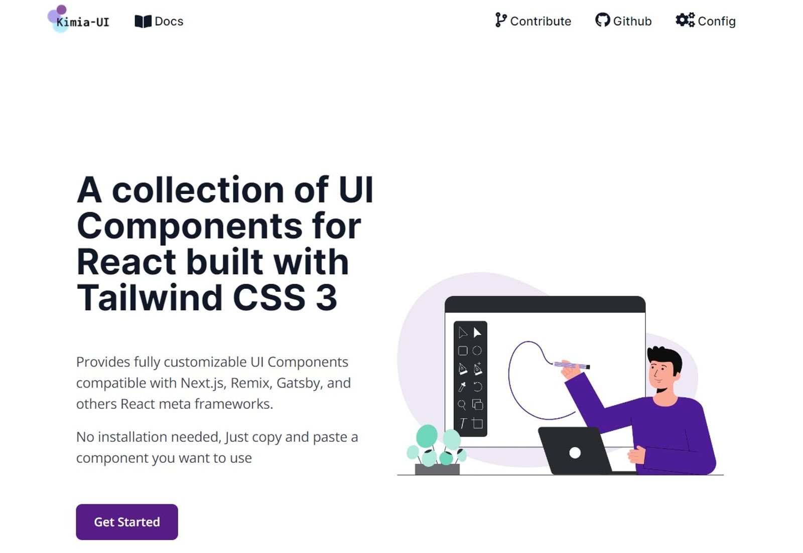 Kimia-UI - Tailwind CSS UI Component Library