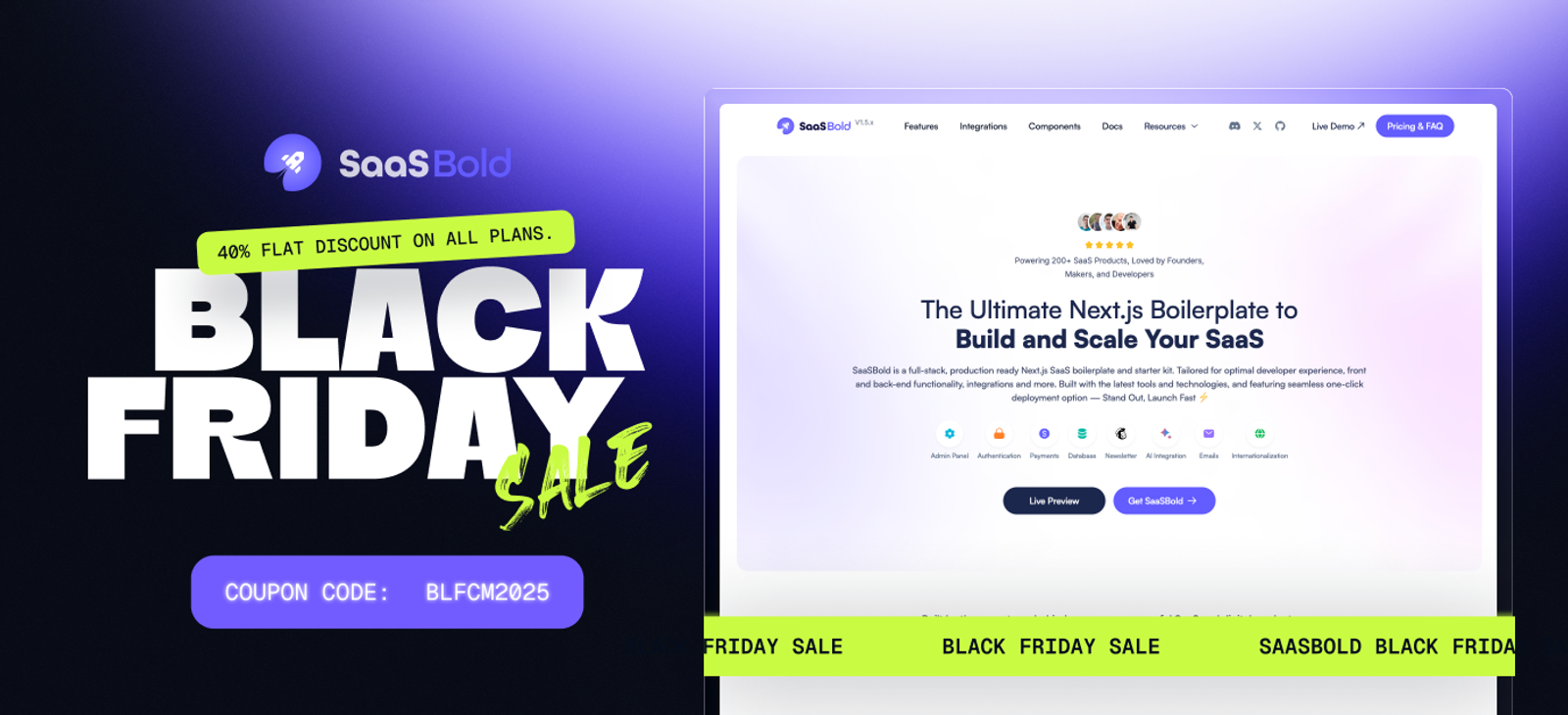 SaaSBold - Next.js Black Friday Deals