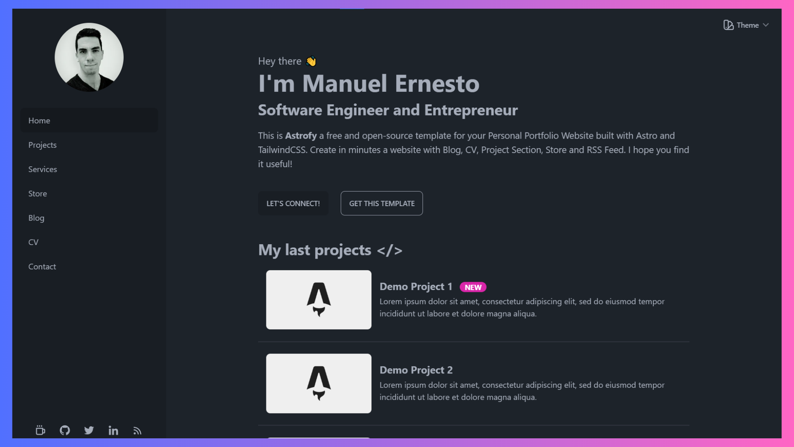 Personal Website Templates