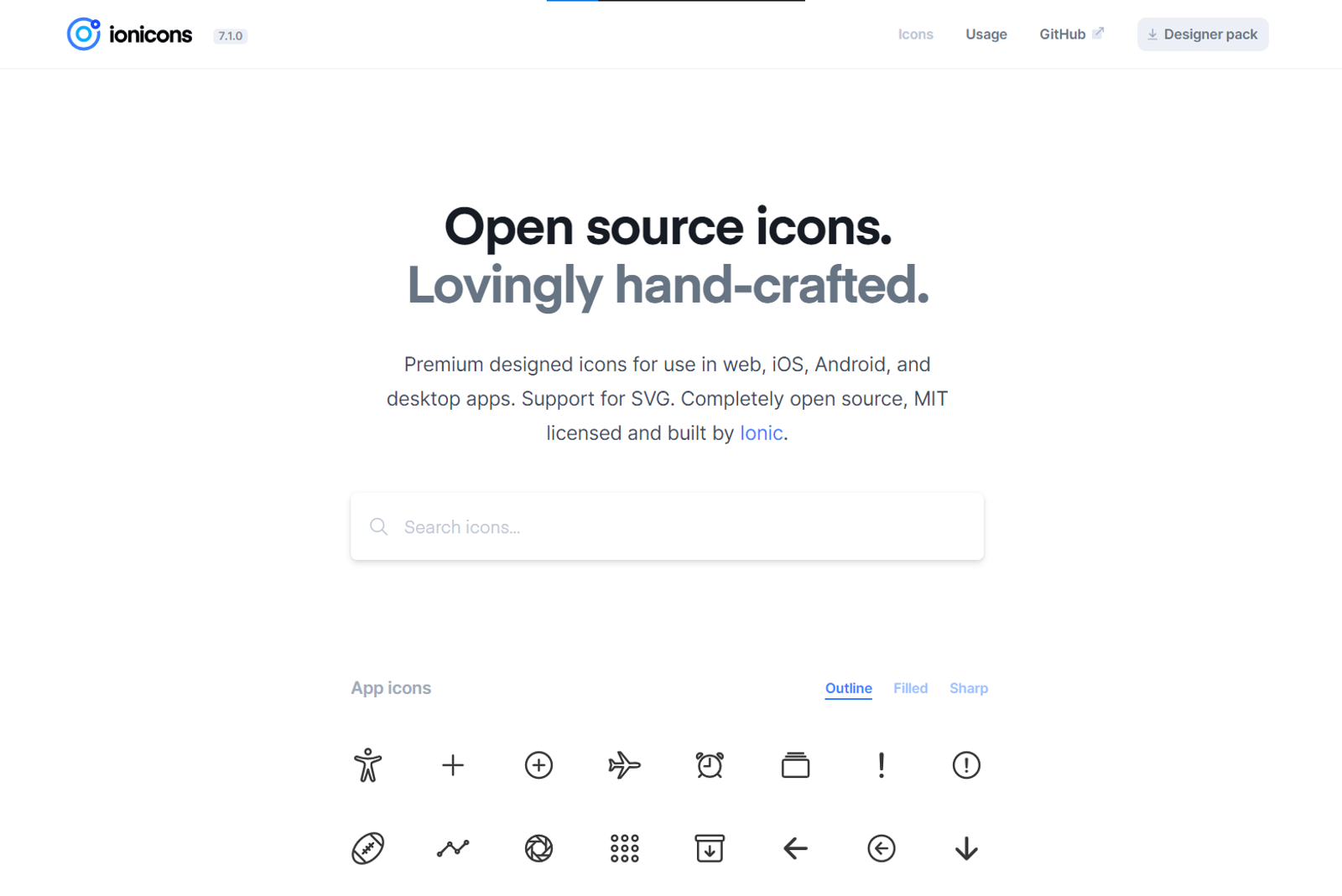 Ionicons - Open Source Icons