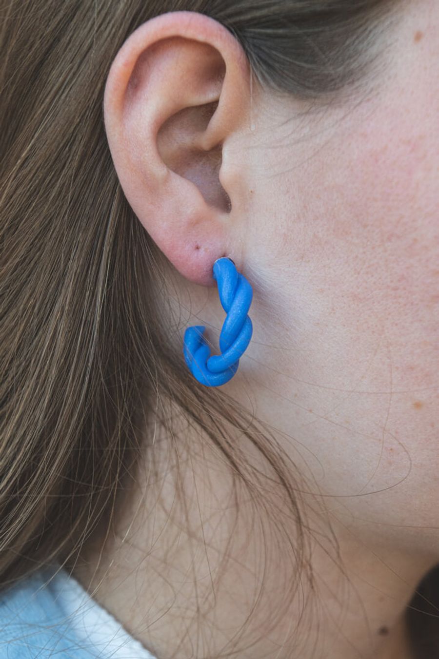 Blue Elin: Handmade polymer clay earrings