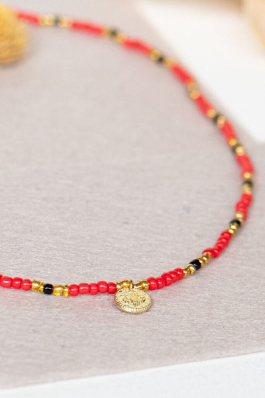 Maya - ketting: Collar de cuentas de cristal hecho a mano