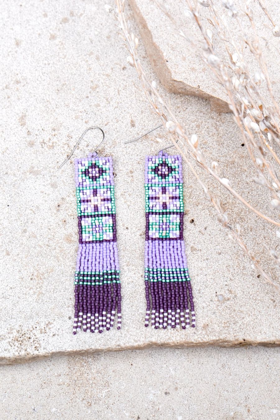 Yara: Boucles d'oreilles en perles de verre faites main