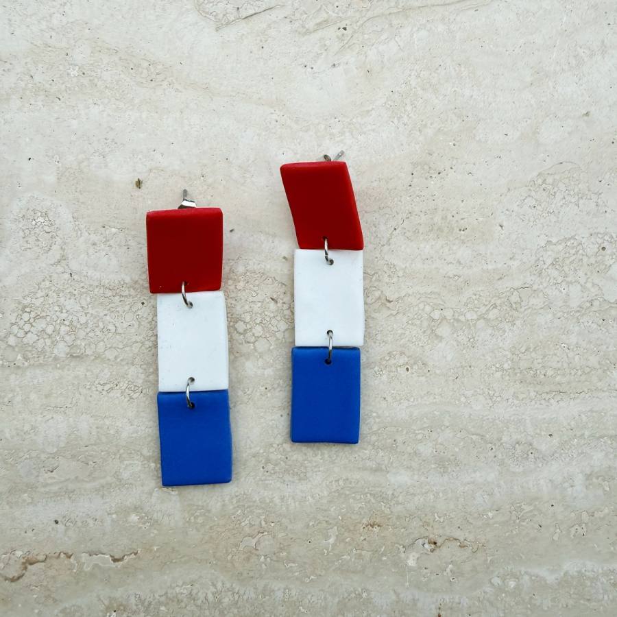 VVI: Boucles d'oreilles en argile polymère faites main (1)