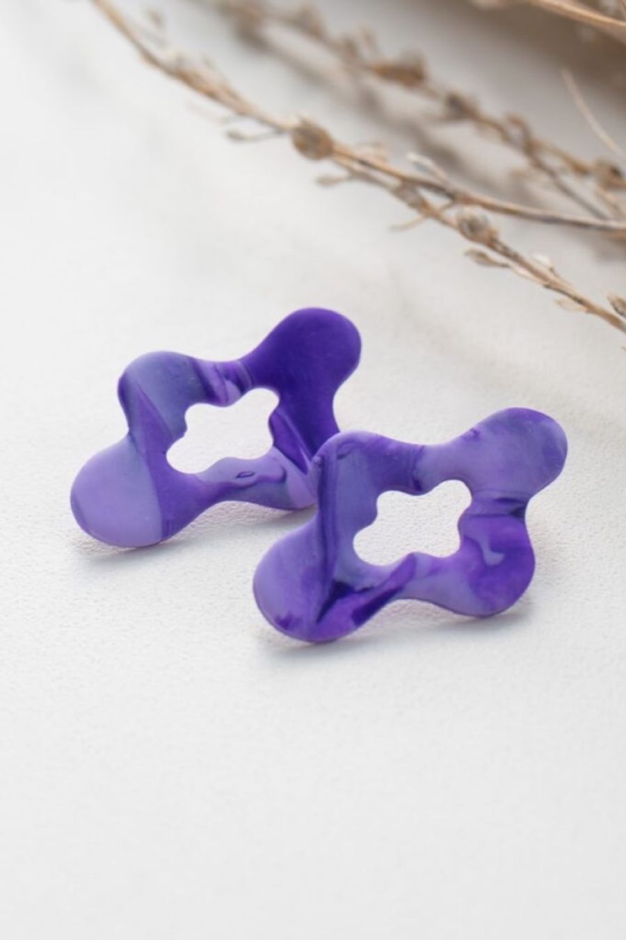 Bea: Handmade polymer clay earrings