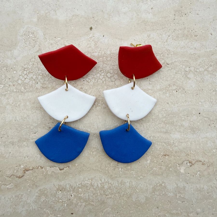 III: Boucles d'oreilles en argile polymère faites main