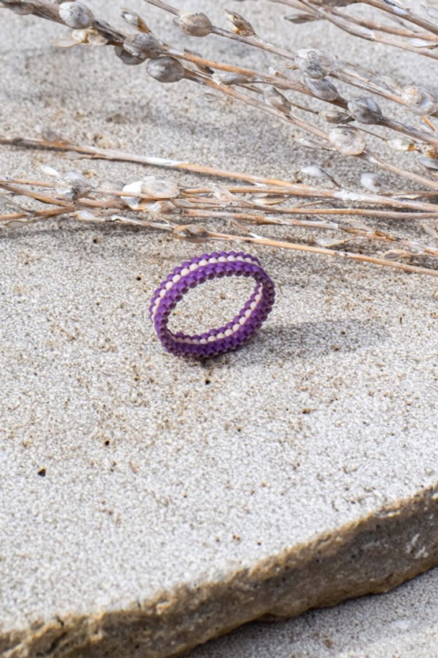 Rio: Anillo de cuentas de cristal hecho a mano