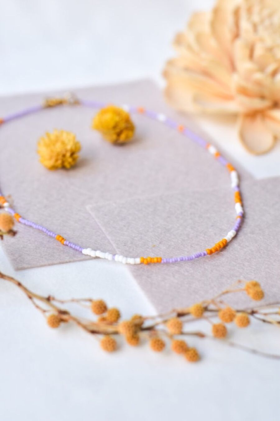 Ivy - ketting: Pendientes de cuentas de cristal hechos a mano