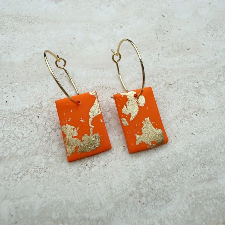 II: Boucles d'oreilles en argile polymère faites main