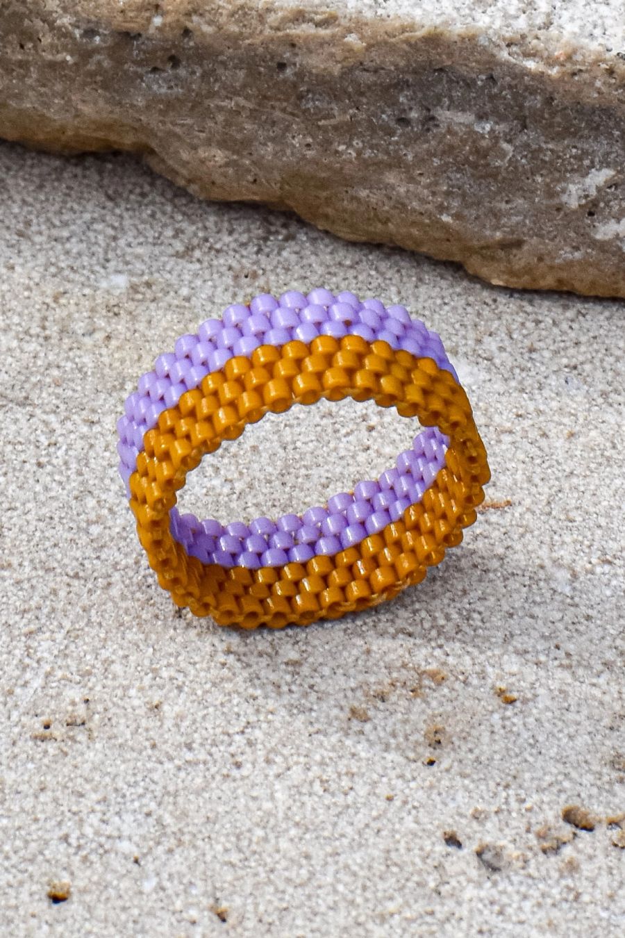 Sun: Anillo de cuentas de cristal hecho a mano