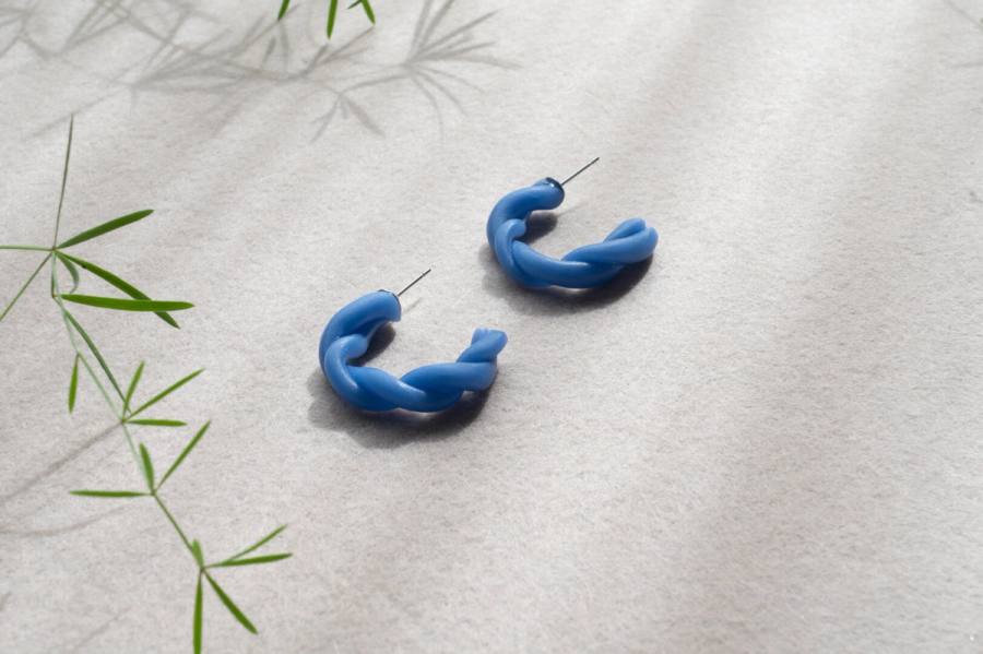 Blue Elin: Handgemaakte oorbellen van polymeer klei (1)