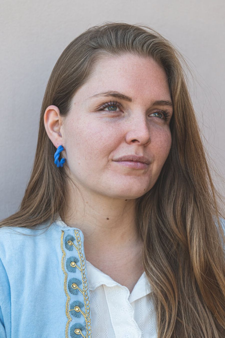 Blue Elin: Handmade polymer clay earrings
