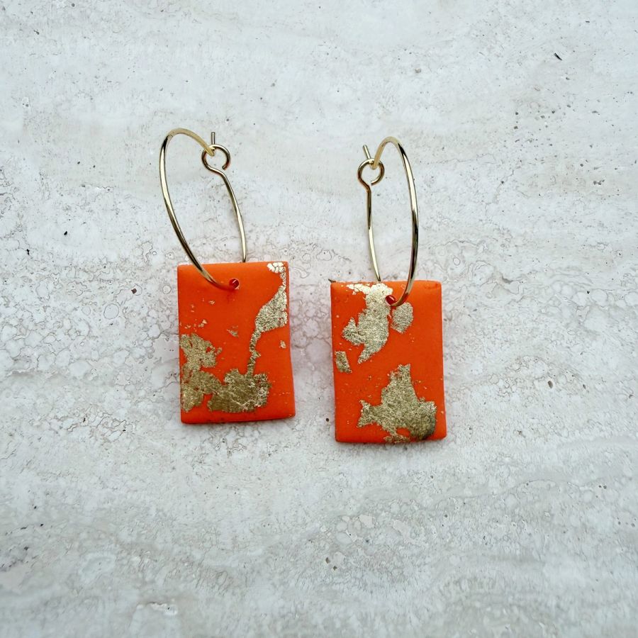 II: Boucles d'oreilles en argile polymère faites main