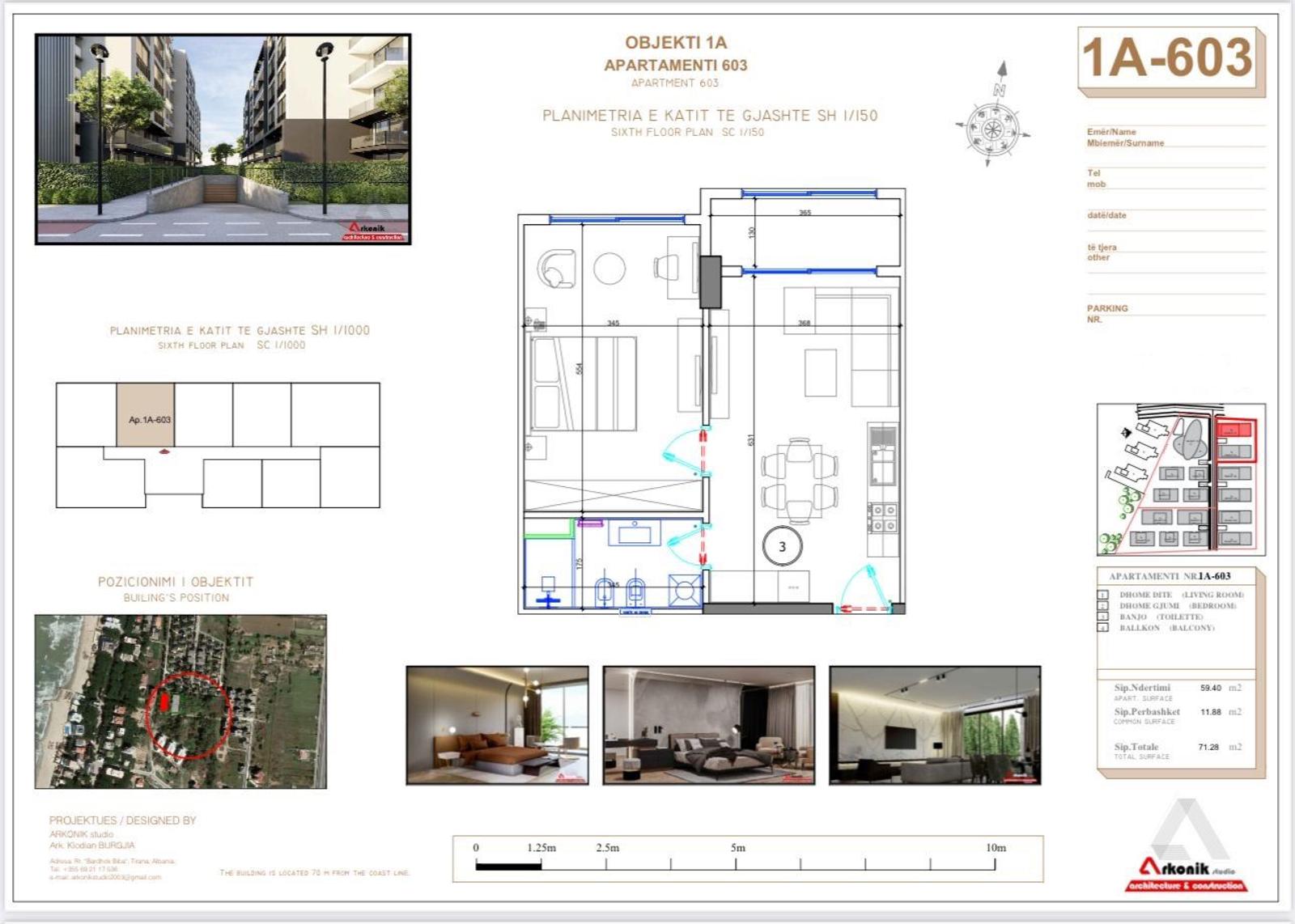Apartament 1+1, në shitje, Golemi, Durrësi, 73 m², pamje nga deti — foto 4 nga 9